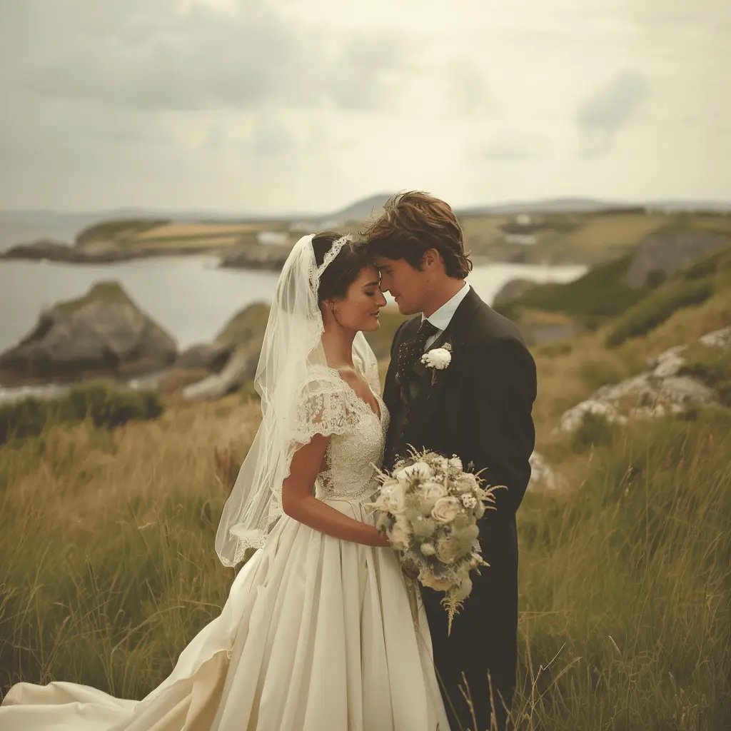 Wedding videographer in Kerry — couple portrait on the coast