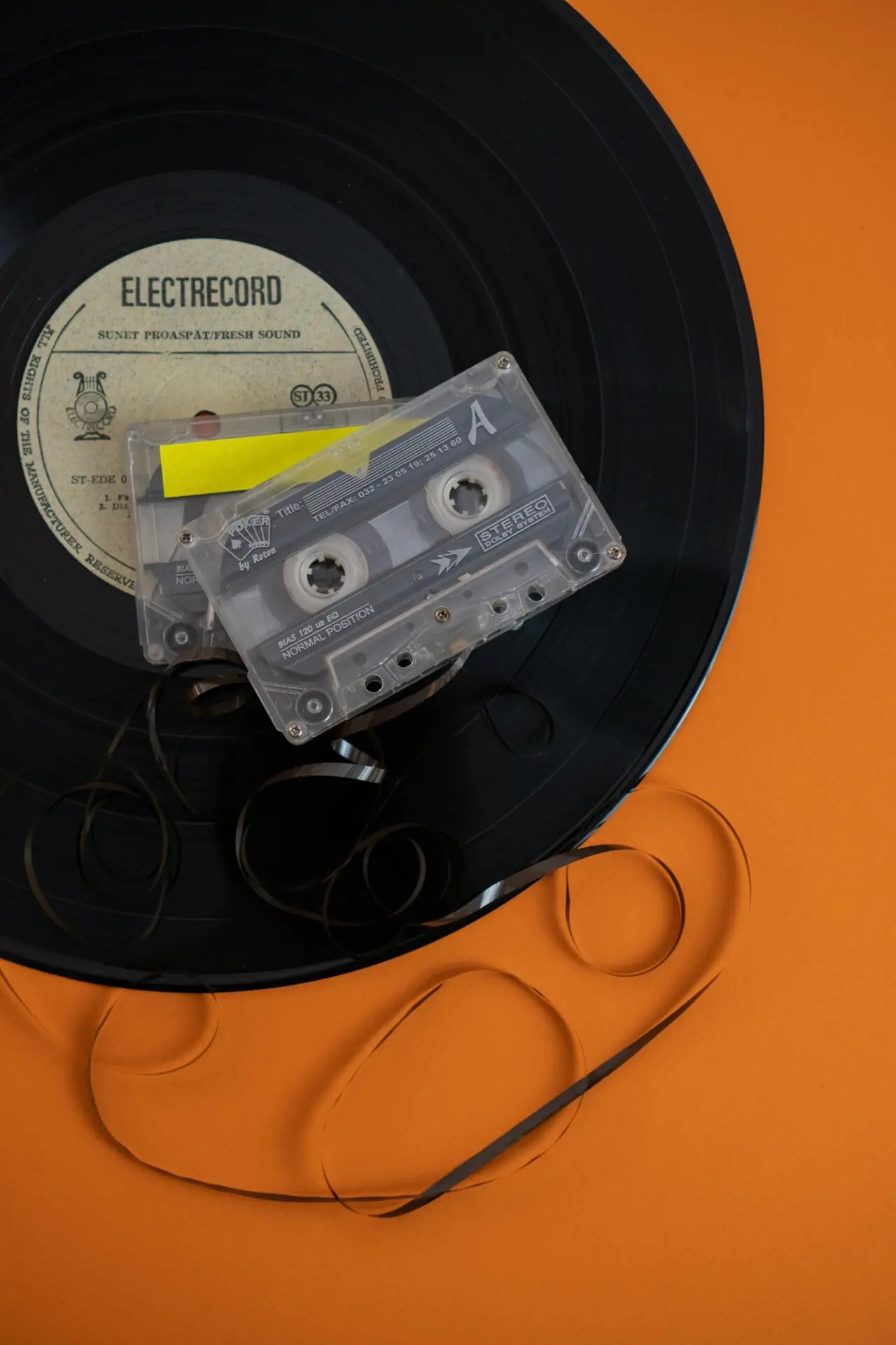 Cassette tapes and vinyl records